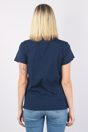 T-shirt V Logo Tondo Blue/circle - 3