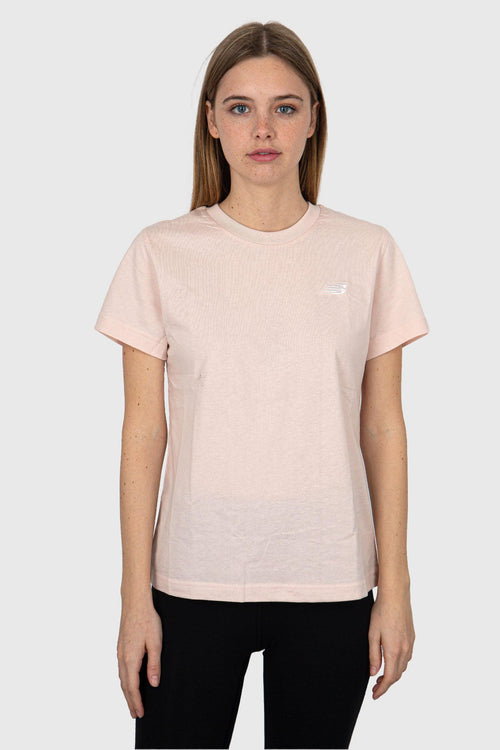 T-Shirt Jersey Small Logo Cotone Rosa Chiaro - 1