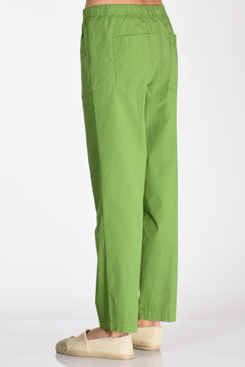 Pantalone Popeline Verde Donna - 5