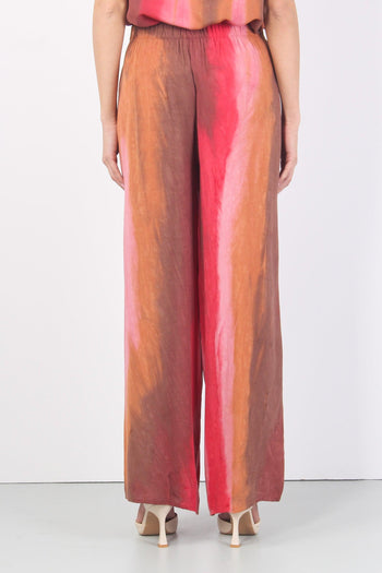 Pantalone Fluido Tie Dye Cioccolato/rosso - 4