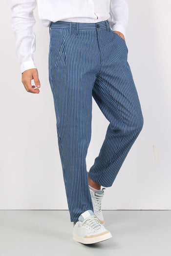 Company Pantalone Riga Blu/bianco - 6