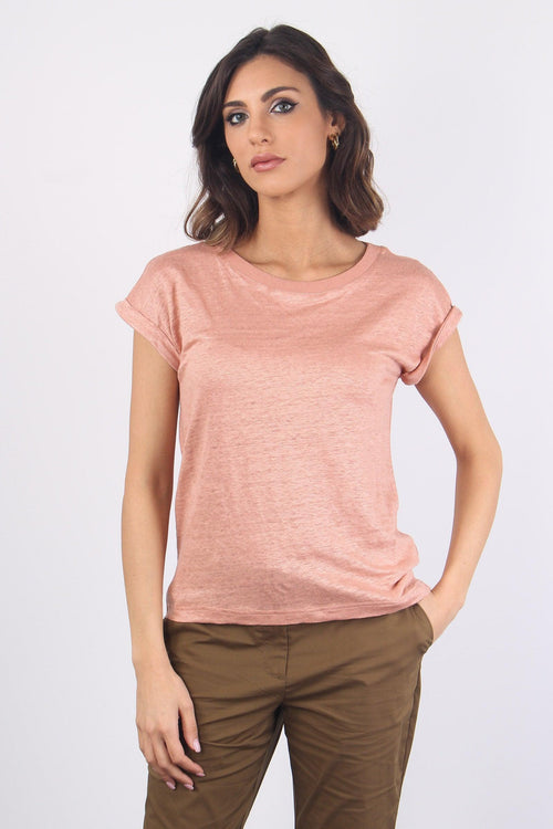 T-shirt Lino Dusty Pink - 1