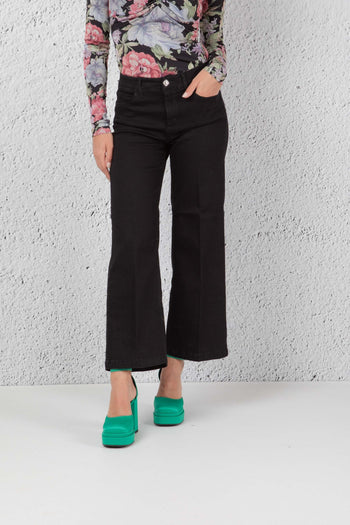 Jeans Bottom Up Cropped Blu Donna - 3