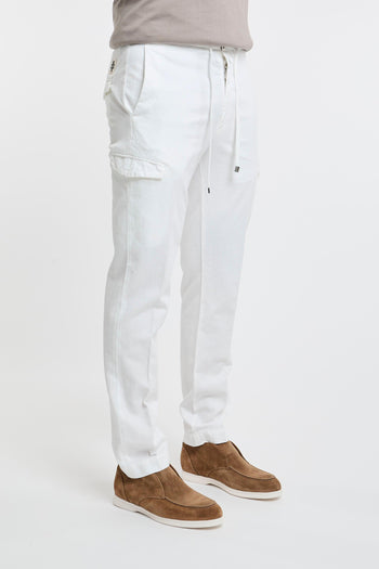 Pantalone Chino in Cotone/Lino/Lycra Blu - 3