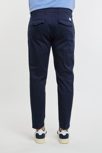 Pantalone Prince Chinos Crop Blu in Cotone - 5