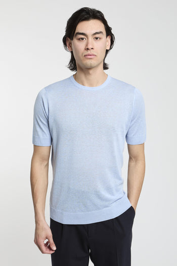 T-shirt in seta e lino - 6