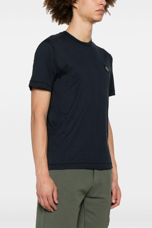 T-shirt Blu Uomo con applicazione
