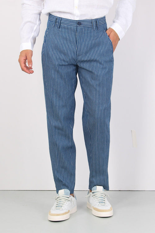 Company Pantalone Riga Blu/bianco - 2