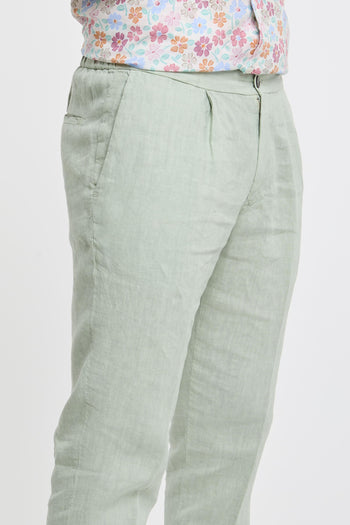 Pantalone Lino Verde - 4