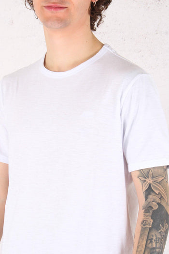 T-shirt Cotone Fiammato Bianco - 5