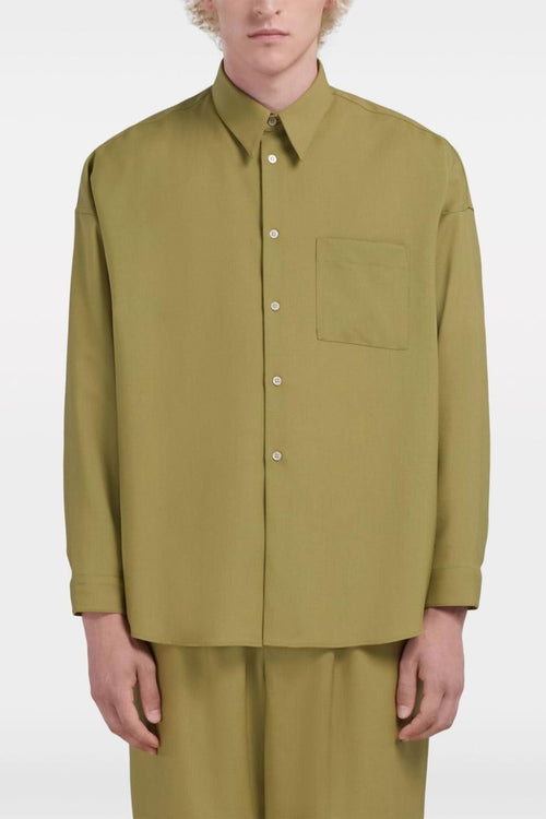 Camicia Verde Uomo Tasca Petto - 1