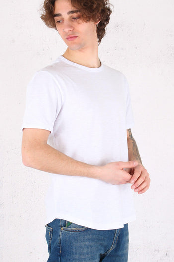 T-shirt Cotone Fiammato Bianco - 4