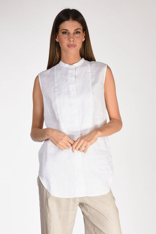 Camicia Smanicata Bianco Donna - 1