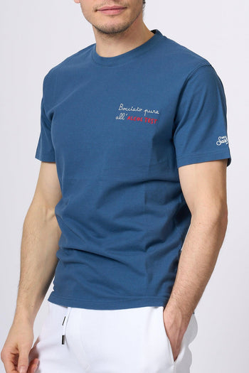 Saint Barth T-shirt Alcol Test Blu Uomo - 4