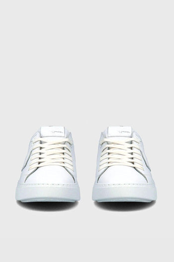 Sneaker Temple Veau Pelle Bianco/Nero - 3