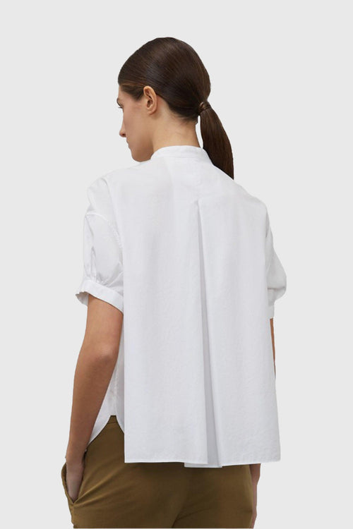 Camicia Popeline Collo Corea Bianco Donna - 2