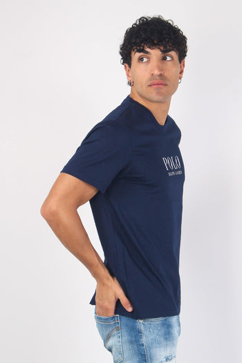 T-shirt Underwear Scritta Navy - 4