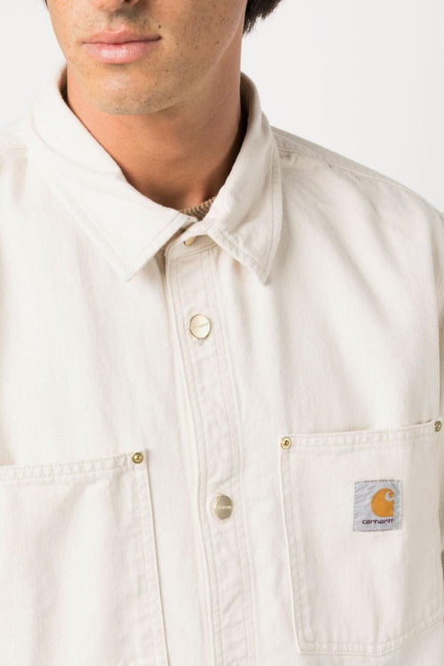 Camicia Pattern in Cotone con Chiusura a Bottoni e Tasche sul Petto - 2