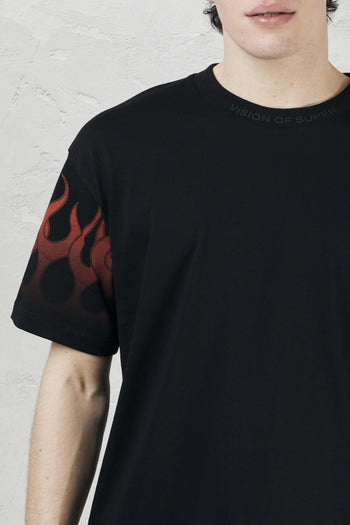 T-shirt fiamme rosse - 5