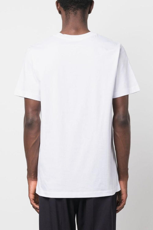 T-shirt Bianco Uomo Ricamo Micro Logo - 2