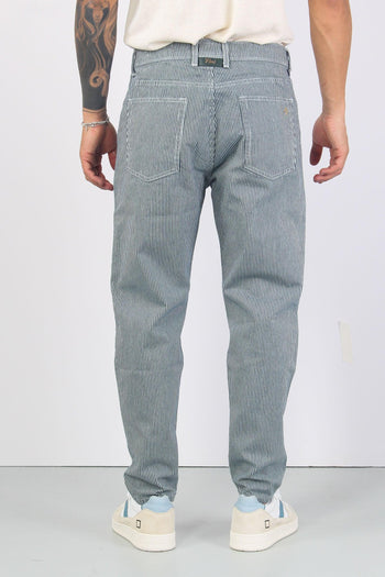 Pantalone Cropped Righe Blu/grigio - 3