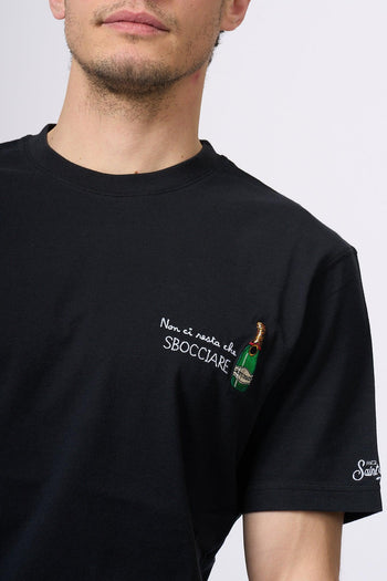 Saint Barth T-shirt Sbocciare Nero Uomo - 3