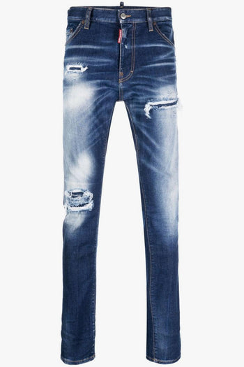 2 Jeans Blu Uomo slim Cool Guy con effetto vissuto - 5