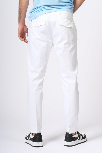 Pantalone Prince in Cotone Bianco Uomo - 5