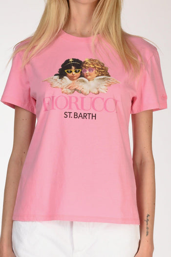 Saint Barth Tshirt Fiorucci Rosa Donna - 3