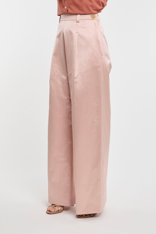 Pantaloni Chic Herringbone High Waisted in VI/CO Multicolor - 2