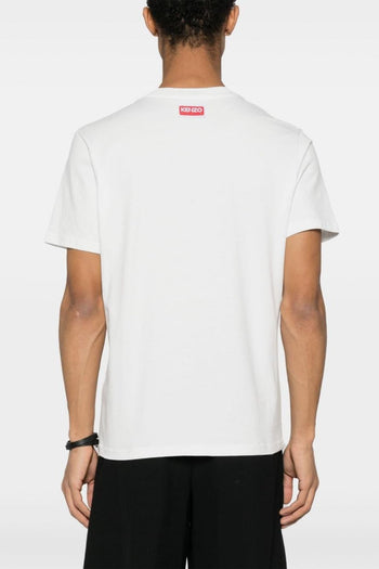 T-shirt Bianco Uomo Ricamo Tigre - 3