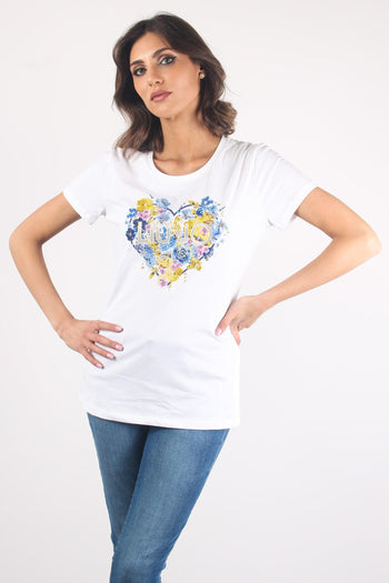 T-shirt Logo Cuore Bco/spring - 4