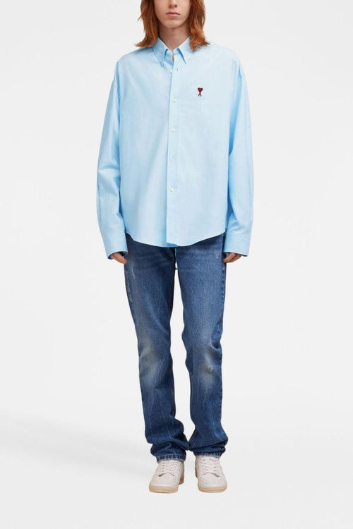 Camicia Azzurro Uomo con ricamo