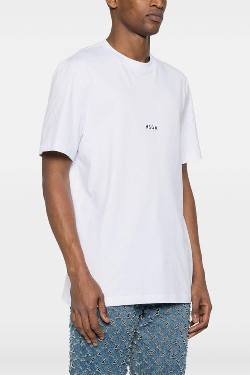 T-Shirt Cotone Bianco con logo classico