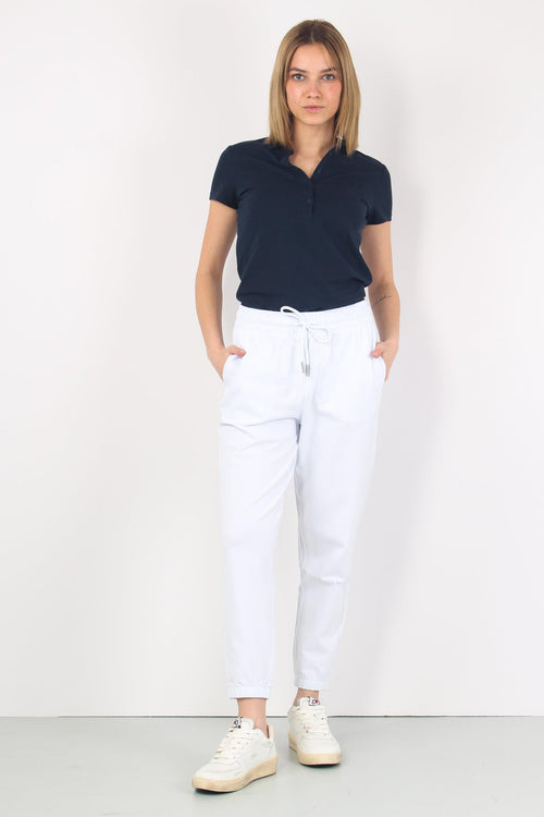 Pantalone Piquet Bianco - 1
