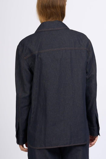 camicia Denim Newport Blu Scuro Donna - 4