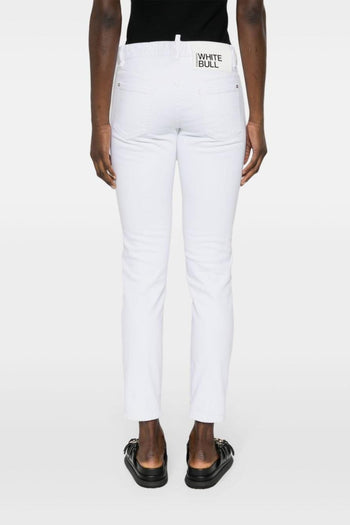 2 Jeans Bianco Donna Skinny - 4