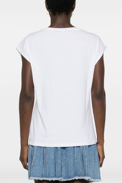 T-Shirt Cotone Elasticizzato Bianco/Multicolore - 2