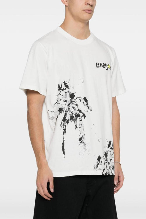 T-Shirt Cotone Bianco con grafica moderna - 1