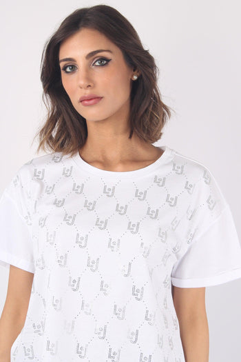 T-shirt Scatoletta Logo Allove Bianco Liujo - 8