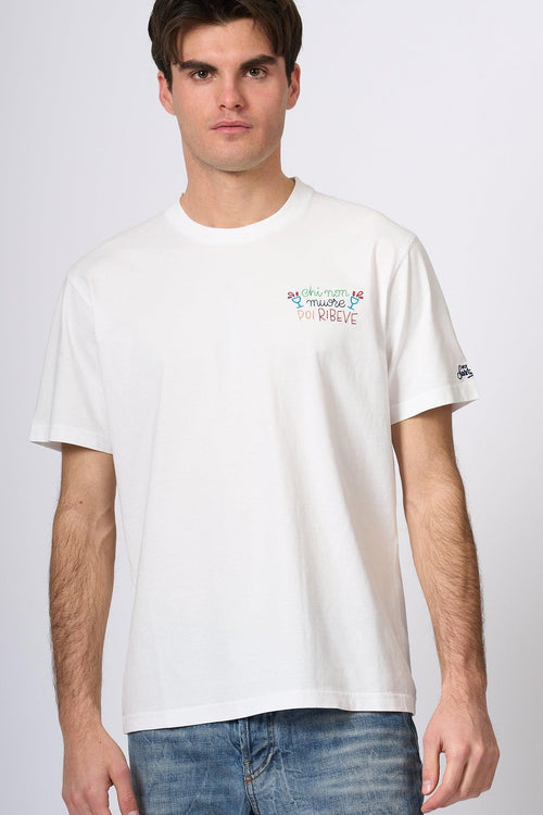 Saint Barth T-shirt Poi Ribeve Bianco Uomo - 1