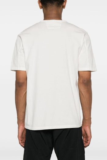 T-Shirt Trama Jersey Bianco con logo classico - 3