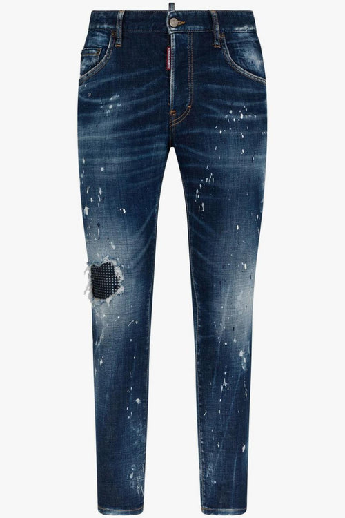 2 Jeans Blu Uomo Dettaglio Toppa - 1