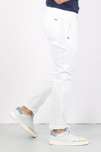 Pantalone Chino Slim Fit Bianco Ottico - 4