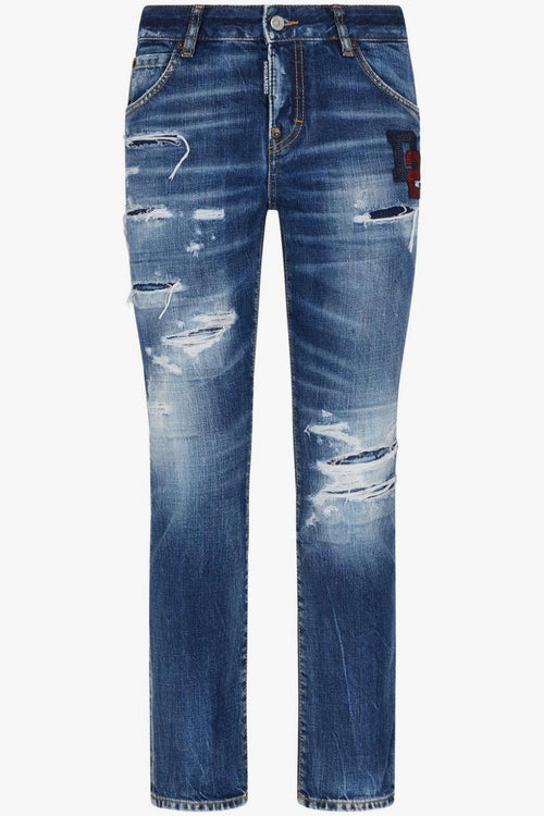 2 Jeans Denim Donna Effetto Consumato