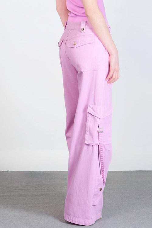 Pantaloni cargo rosa - 2