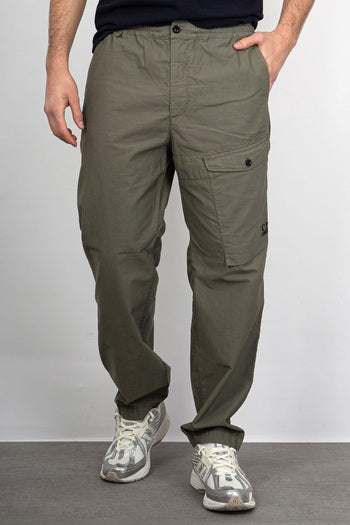 Pantalone Cargo Cotone Verde Militare - 4