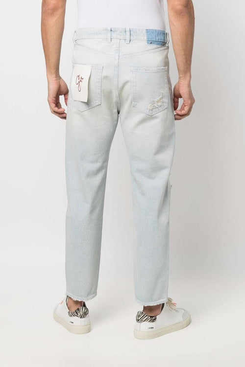 Jeans Blu Uomo Strappi - 2
