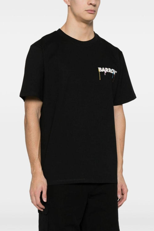 T-Shirt Cotone Nero con logo - 1