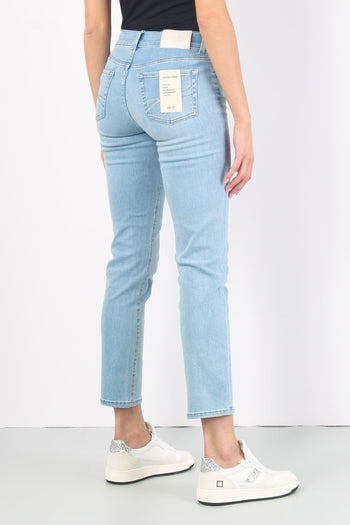 Jeans Authentic Crpped Denim Chiaro - 7